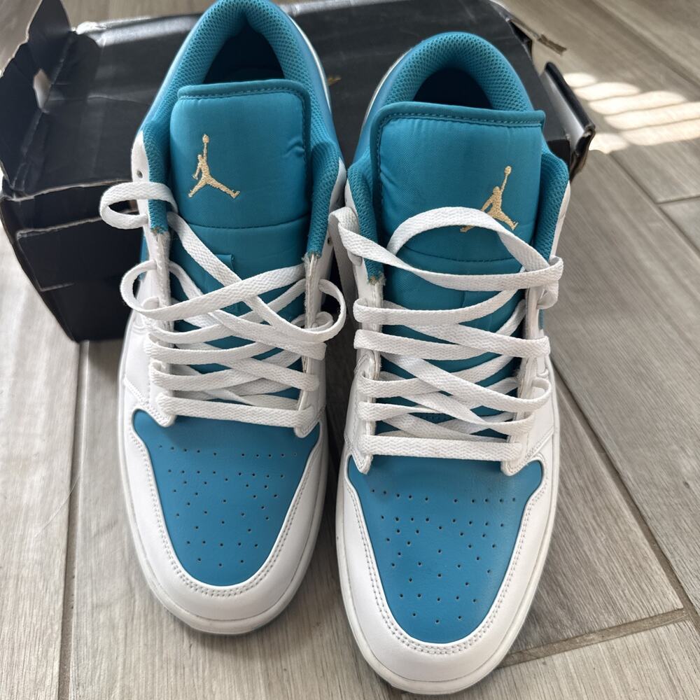 Size 13 Air Jordan 1 Low Aquatone Teal 553558-174 og box - Picture 10 of 10